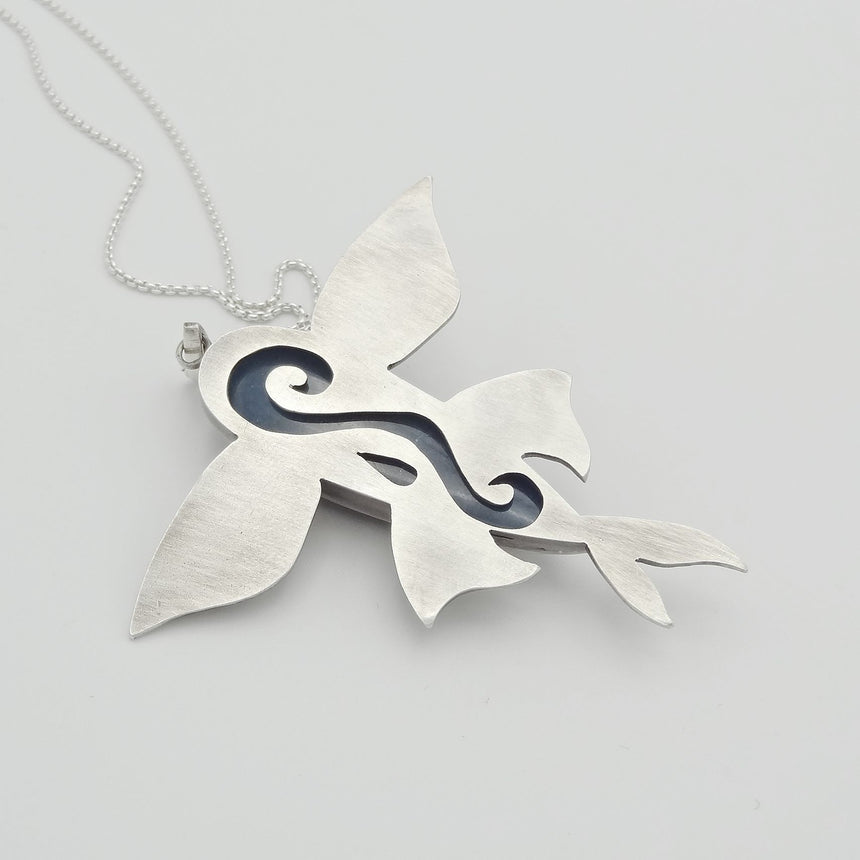 Blue Flying Fish Necklace
